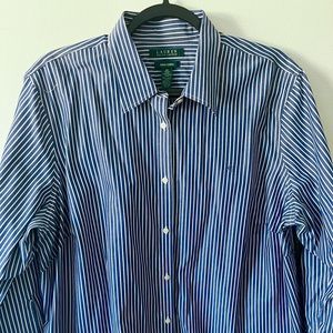 Ralph Lauren plus size button down shirt - blue